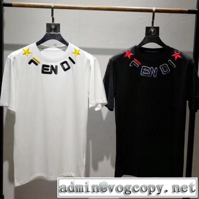 おすすめな大人のトレンド Tシャツ/半袖 2色可選 フェンディ2019春夏は人気定番 FENDI セールで格安