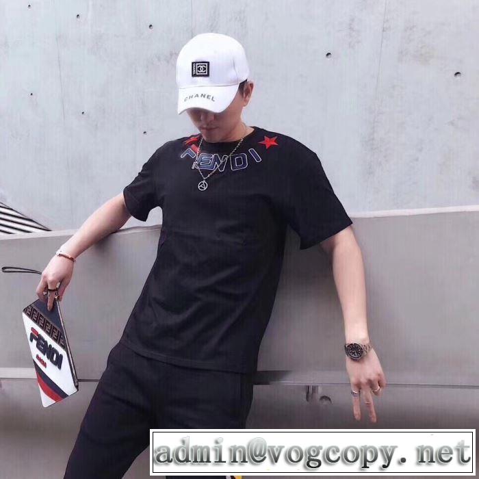 おすすめな大人のトレンド Tシャツ/半袖 2色可選 フェンディ2019春夏は人気定番 FENDI セールで格安