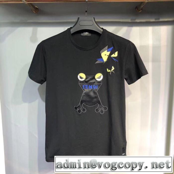 3色可選 フェンディ FENDI 人気ストリートブランド新品 Tシャツ/半袖  すっきりした印象に 2019限定 男性に人気