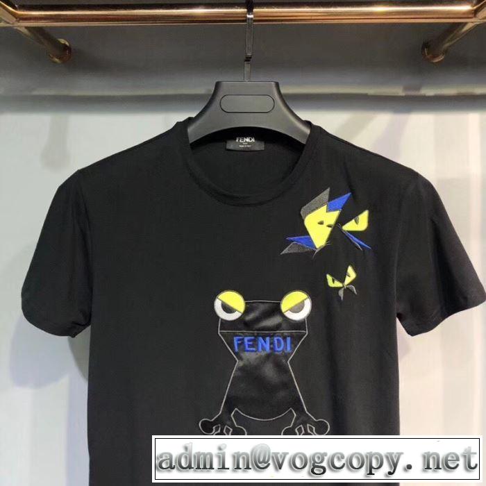 3色可選 フェンディ FENDI 人気ストリートブランド新品 Tシャツ/半袖  すっきりした印象に 2019限定 男性に人気
