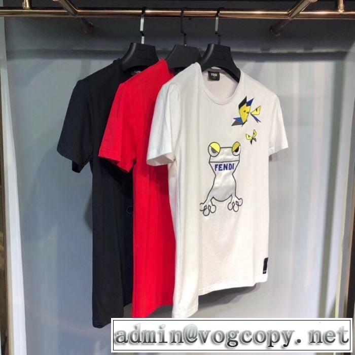 3色可選 フェンディ FENDI 人気ストリートブランド新品 Tシャツ/半袖  すっきりした印象に 2019限定 男性に人気