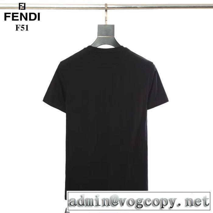 2019限定 男性に人気 Tシャツ/半袖優雅で都会的な装いに仕上げ 2色可選 フェンディ FENDI