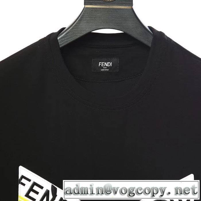 2019限定 男性に人気 Tシャツ/半袖優雅で都会的な装いに仕上げ 2色可選 フェンディ FENDI