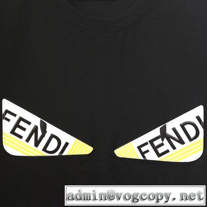 2019限定 男性に人気 Tシャツ/半袖優雅で都会的な装いに仕上げ 2色可選 フェンディ FENDI