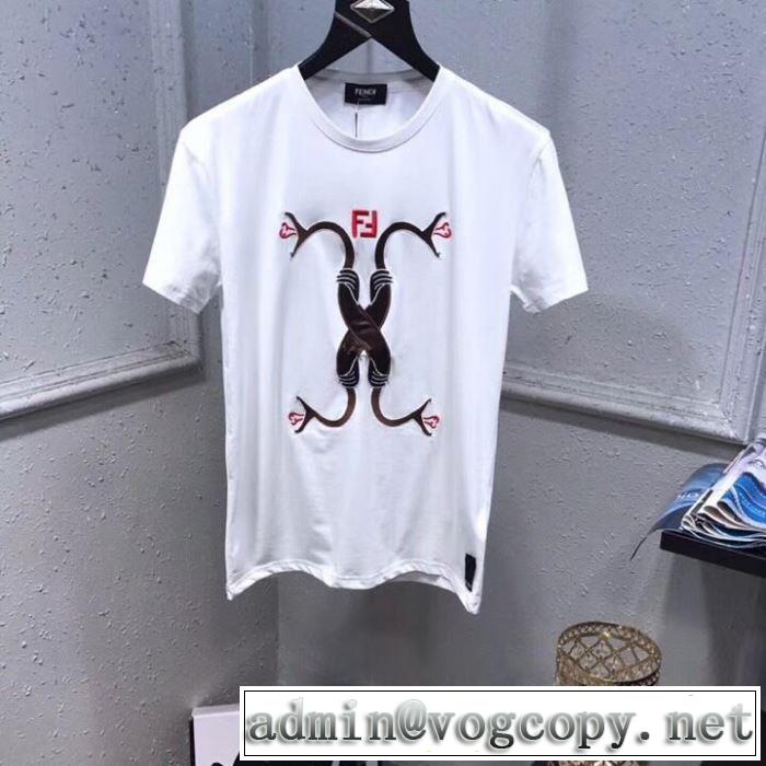 春夏の流行り2019新品  Tシャツ/半袖FENDI 3色可選 上品な涼やかさある印象に フェンディ