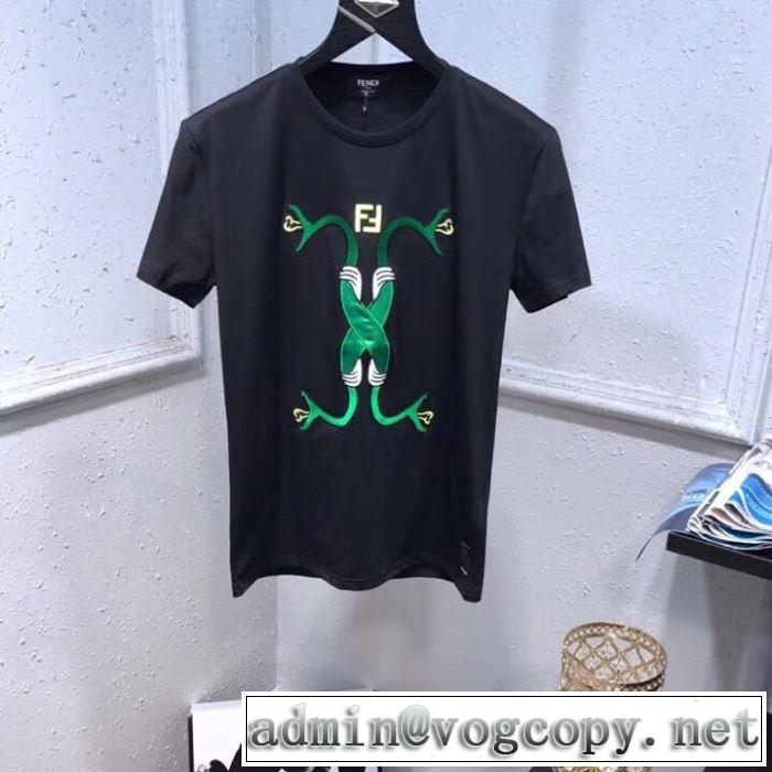 春夏の流行り2019新品  Tシャツ/半袖FENDI 3色可選 上品な涼やかさある印象に フェンディ