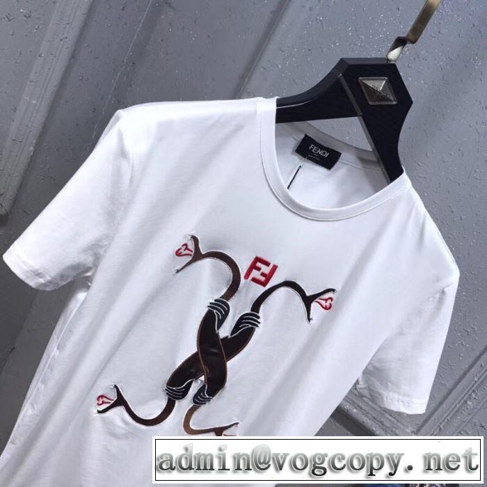 春夏の流行り2019新品  Tシャツ/半袖FENDI 3色可選 上品な涼やかさある印象に フェンディ