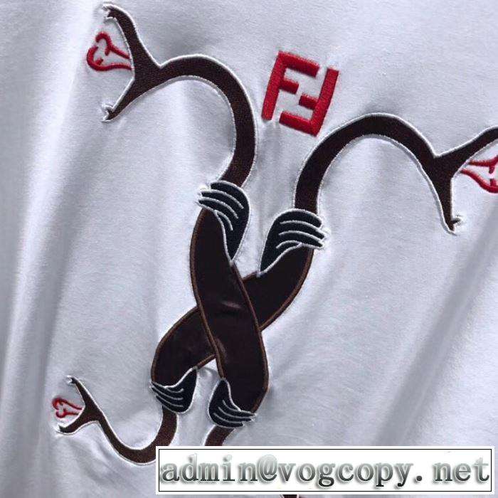 春夏の流行り2019新品  Tシャツ/半袖FENDI 3色可選 上品な涼やかさある印象に フェンディ