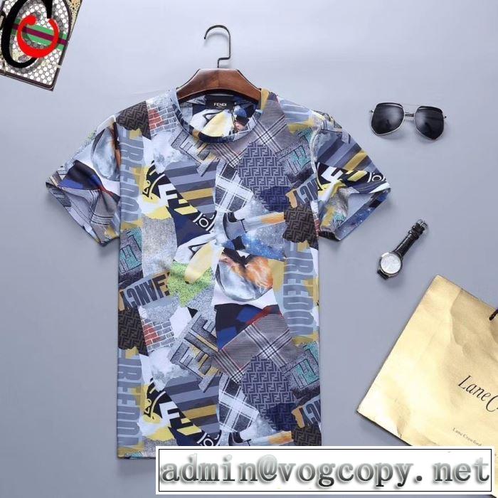 FENDI 2019夏ファション新品  送料込み 希少品 Tシャツ/半袖  ブランドの話題の新作も！ フェンディ