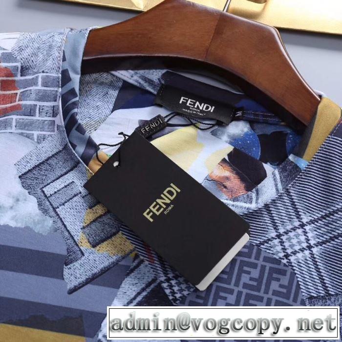 FENDI 2019夏ファション新品  送料込み 希少品 Tシャツ/半袖  ブランドの話題の新作も！ フェンディ
