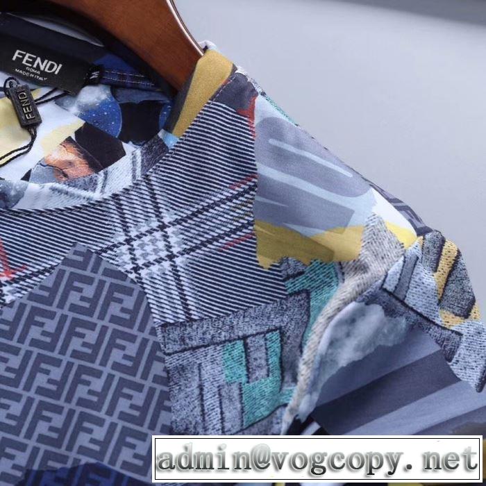 FENDI 2019夏ファション新品  送料込み 希少品 Tシャツ/半袖  ブランドの話題の新作も！ フェンディ