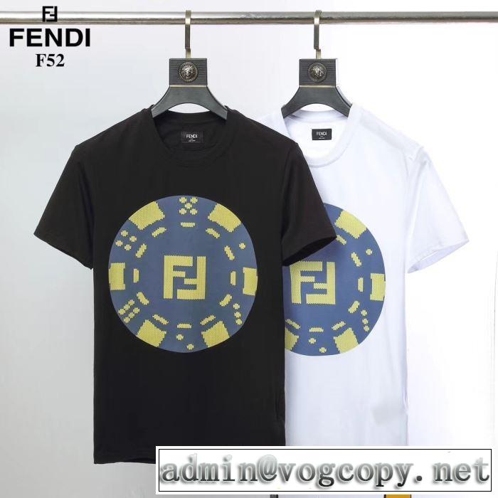 2色可選   Tシャツ/半袖 人気ストリートブランド新品 フェンディ FENDI 2019春夏は人気定番