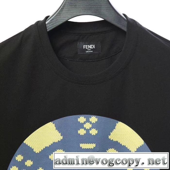 2色可選   Tシャツ/半袖 人気ストリートブランド新品 フェンディ FENDI 2019春夏は人気定番