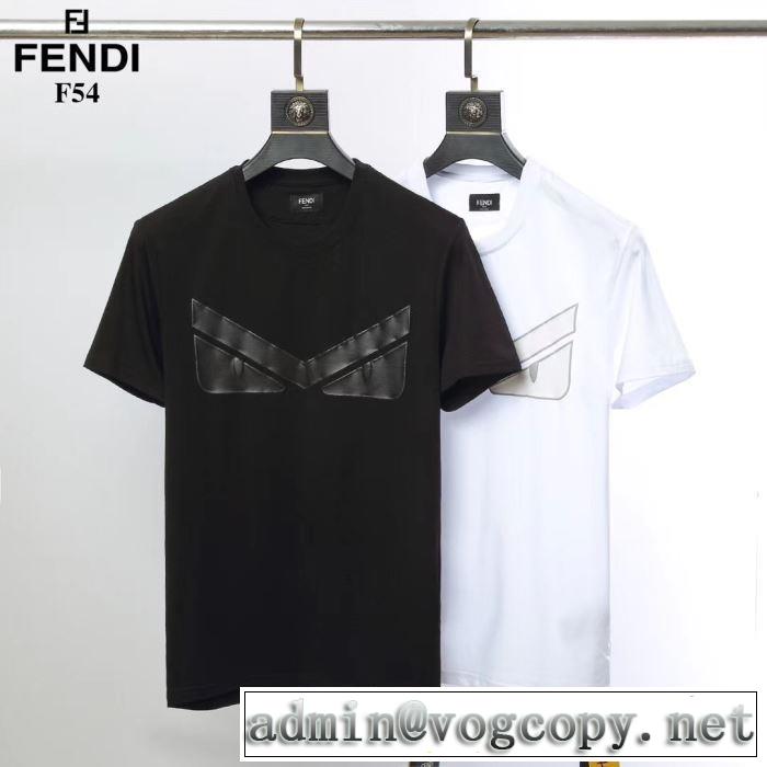 NEW素敵  Tシャツ/半袖 2色可選 FENDI 2019春夏は人気定番 フェンディおしゃれ上級者に挑戦