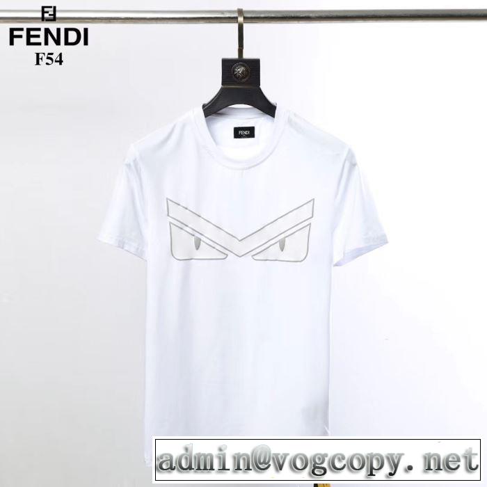 NEW素敵  Tシャツ/半袖 2色可選 FENDI 2019春夏は人気定番 フェンディおしゃれ上級者に挑戦