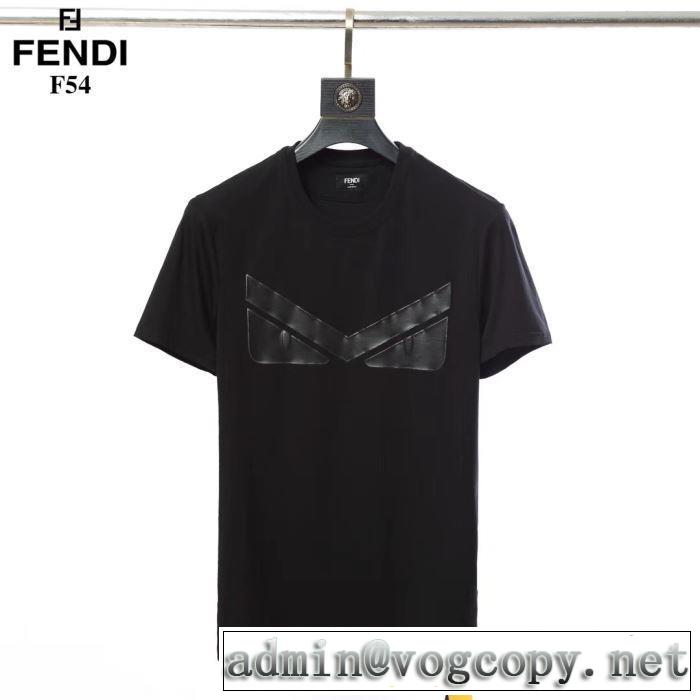 NEW素敵  Tシャツ/半袖 2色可選 FENDI 2019春夏は人気定番 フェンディおしゃれ上級者に挑戦