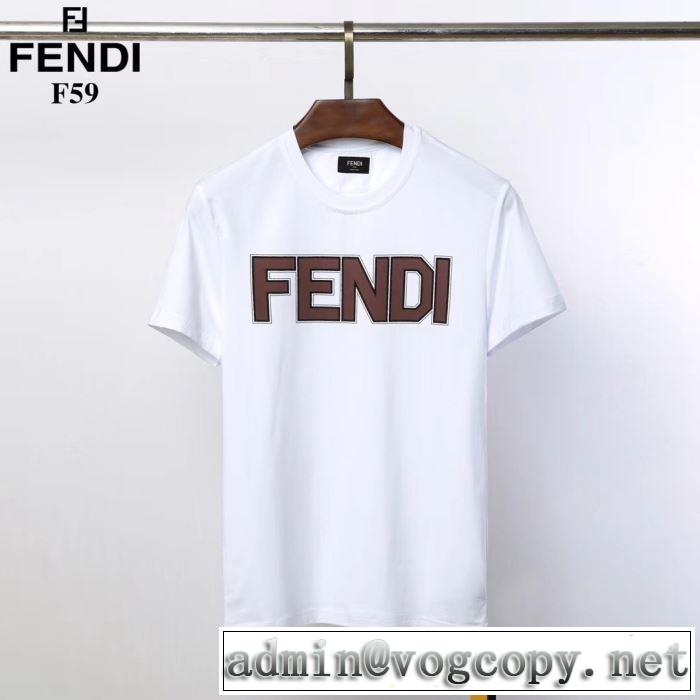 《2019年》今、注目のストリート 2色可選 フェンディ 送料込み 希少品 FENDI   Tシャツ/半袖