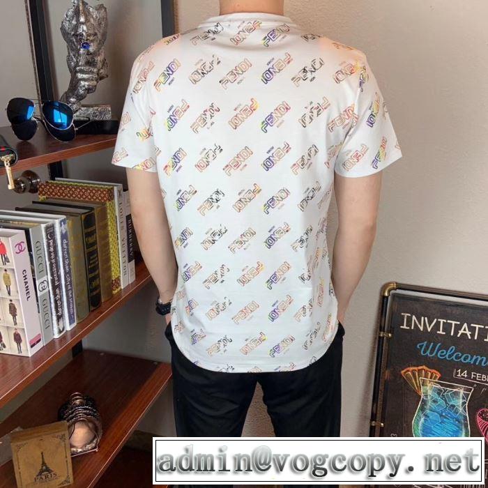 2色可選 風通しの良いフレア 半袖Tシャツ  フェンディ FENDI 甘過ぎず大人な印象に2019春夏も引き続きトレンド
