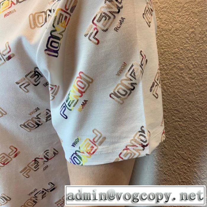 2色可選 風通しの良いフレア 半袖Tシャツ  フェンディ FENDI 甘過ぎず大人な印象に2019春夏も引き続きトレンド
