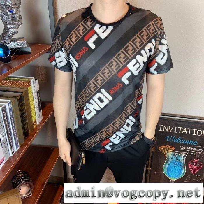 半袖Tシャツ  大人のカジュアルスタイル フェンディ FENDI 2019春夏は人気定番  目を引く春夏トップス