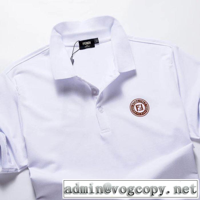 おしゃれな夏ファッション2019 半袖Tシャツ 気持ちいい真夏日にぴったり フェンディ FENDI 3色可選 季節感のあるファッション