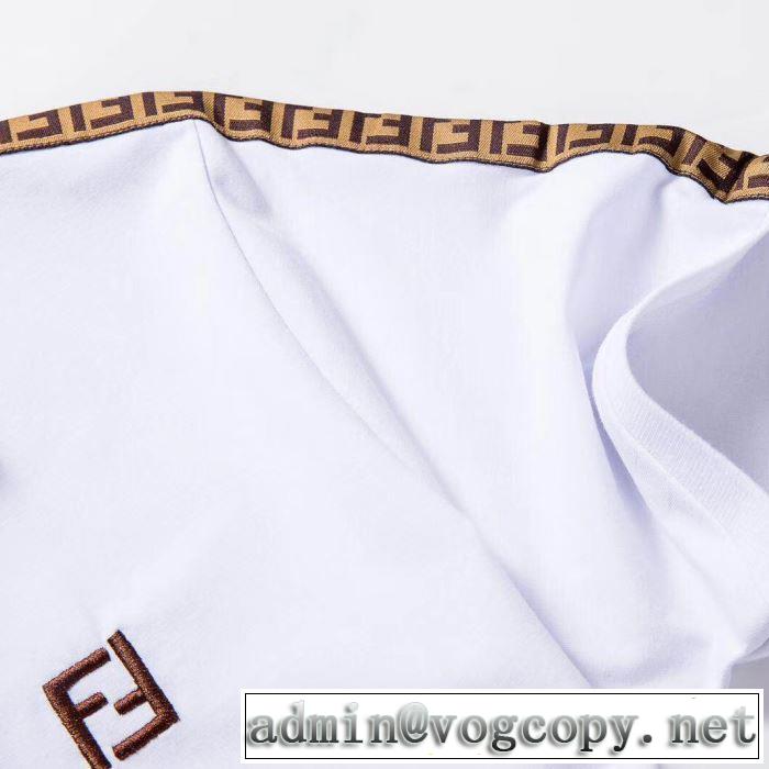 3色可選 爽やかな色合い 半袖Tシャツ  《2019年》今、注目のストリート フェンディ FENDI 派手にはなりすぎず