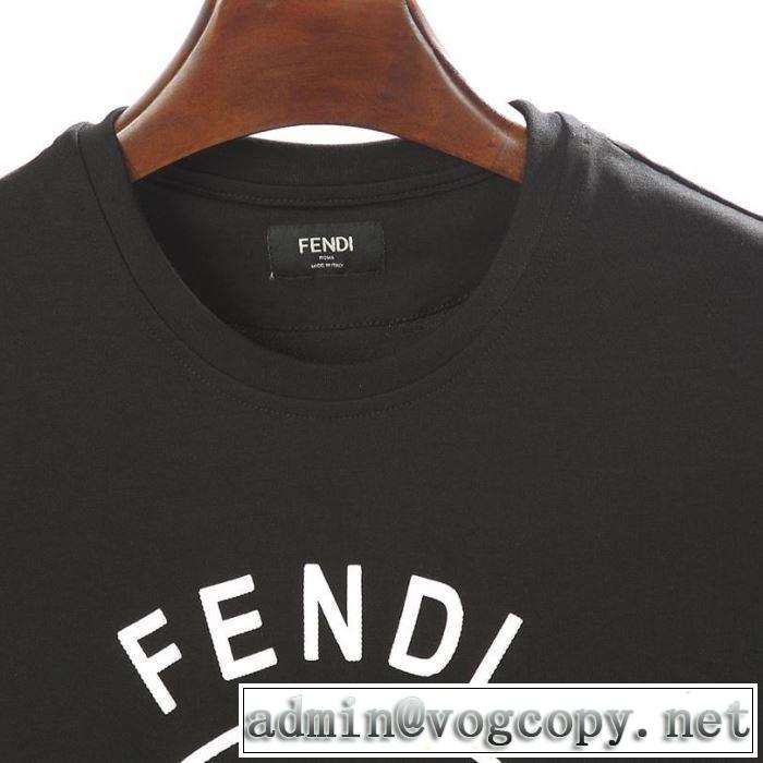 鮮度が手に入る フェンディ FENDI夏大人気のアイテム 半袖Tシャツ 2019春夏のトレンド新商品  2色可選