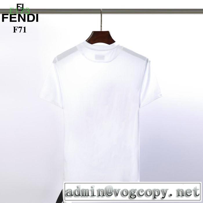 新しい斬新なスタイル 2019年の春夏に着たい 半袖Tシャツ 2色可選 馴染みやすいスタイル美品 フェンディ FENDI