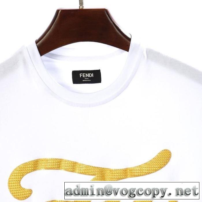 新しい斬新なスタイル 2019年の春夏に着たい 半袖Tシャツ 2色可選 馴染みやすいスタイル美品 フェンディ FENDI