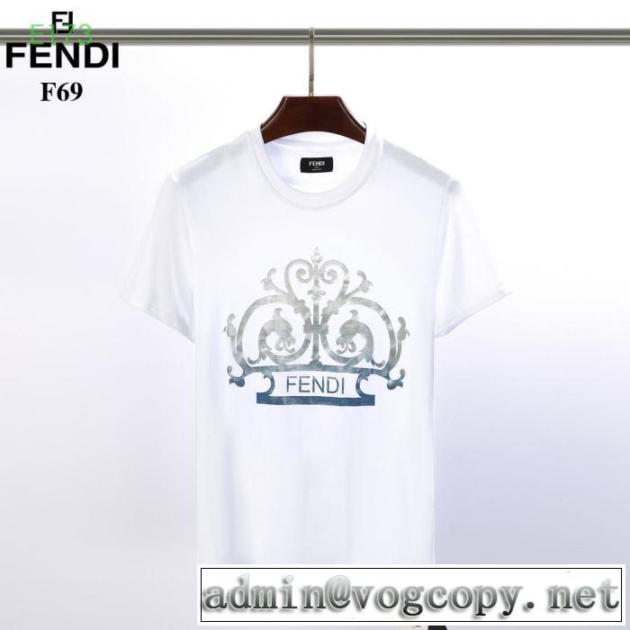 半袖Tシャツ  2019夏色っぽさ フェンディ FENDI オシャレアイテム 2色可選 おしゃれデザインも大人気