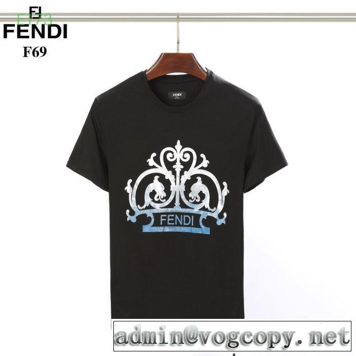 半袖Tシャツ  2019夏色っぽさ フェンディ FENDI オシャレアイテム 2色可選 おしゃれデザインも大人気