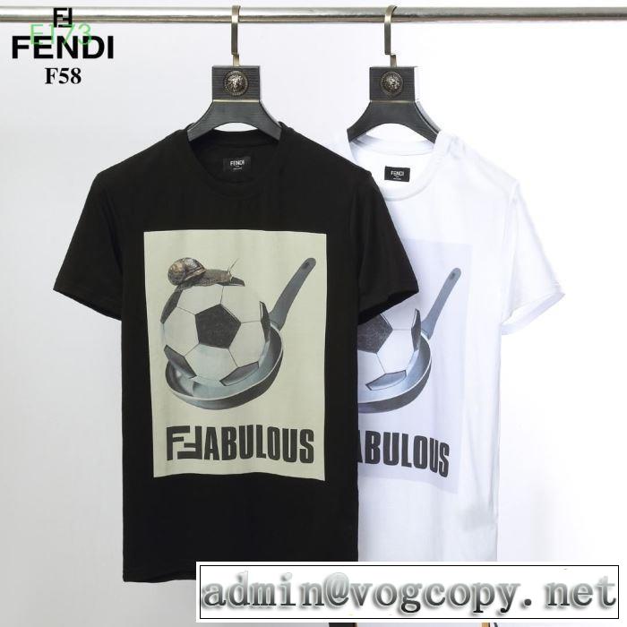 2色可選夏らしい爽やかさ  半袖Tシャツ  2019春夏も引き続き人気セール フェンディ FENDI オシャレな印象に