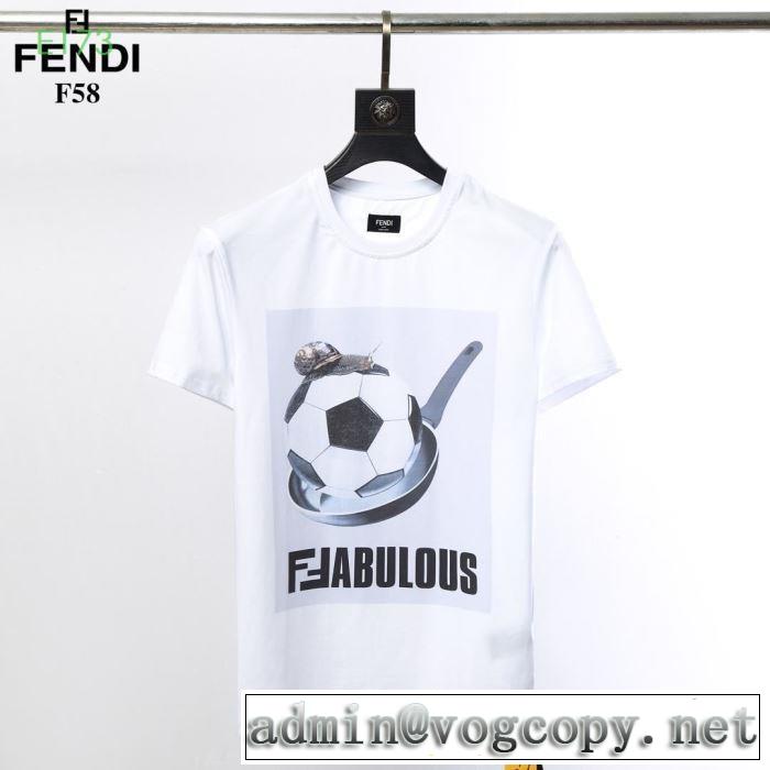 2色可選夏らしい爽やかさ  半袖Tシャツ  2019春夏も引き続き人気セール フェンディ FENDI オシャレな印象に