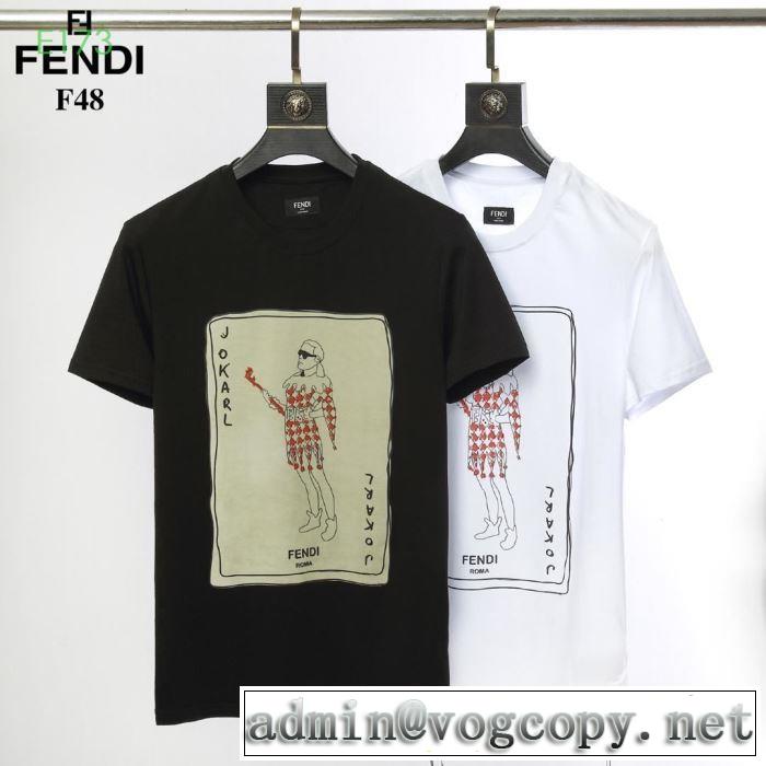 おしゃれ上級者に挑戦   フェンディ FENDI 2色可選 春夏らしい華やか半袖Tシャツ 2019春夏人気トレンドアイテム
