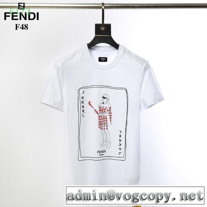 おしゃれ上級者に挑戦   フェンディ FENDI 2色可選 春夏らしい華やか半袖Tシャツ 2019春夏人気トレンドアイテム
