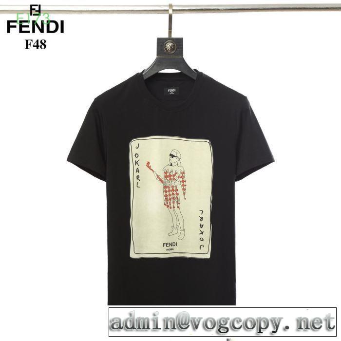 おしゃれ上級者に挑戦   フェンディ FENDI 2色可選 春夏らしい華やか半袖Tシャツ 2019春夏人気トレンドアイテム