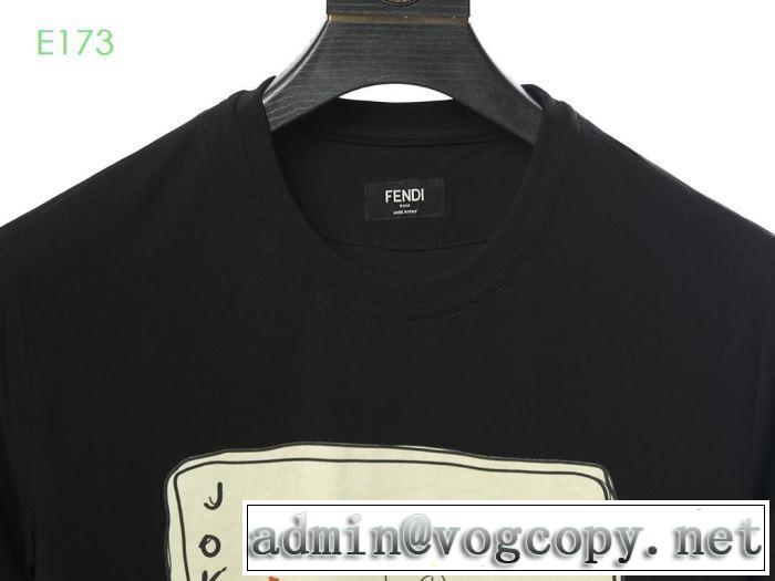 おしゃれ上級者に挑戦   フェンディ FENDI 2色可選 春夏らしい華やか半袖Tシャツ 2019春夏人気トレンドアイテム