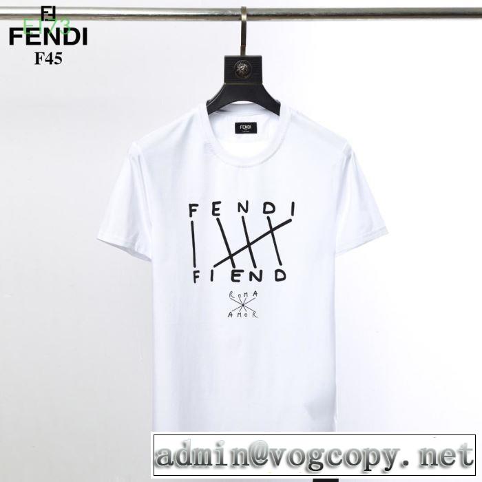 フェンディ FENDI 季節をまたい新作アイテム 2019即旬な装いに 半袖Tシャツ  2色可選 きちんと感が抜群