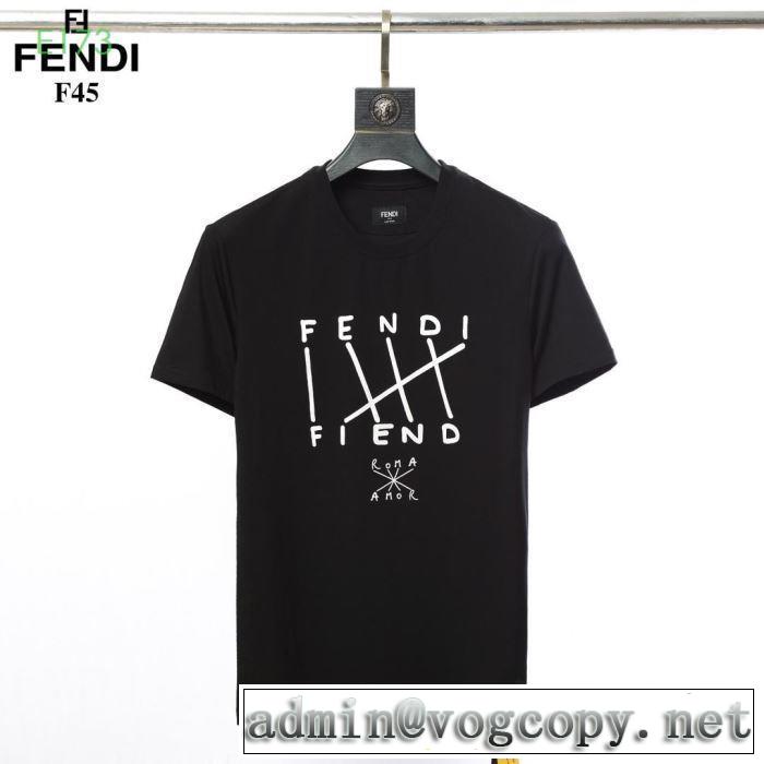 フェンディ FENDI 季節をまたい新作アイテム 2019即旬な装いに 半袖Tシャツ  2色可選 きちんと感が抜群