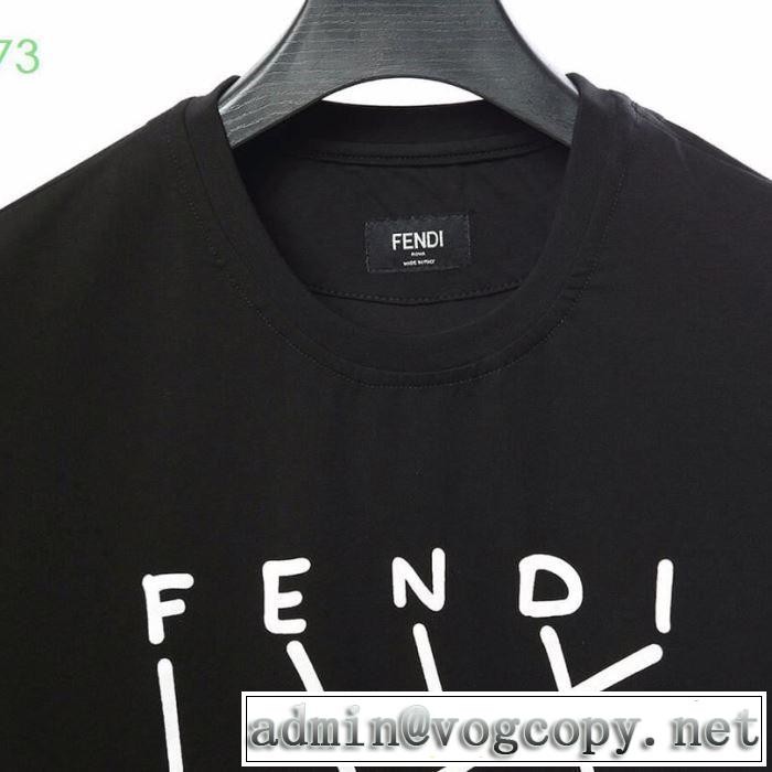 フェンディ FENDI 季節をまたい新作アイテム 2019即旬な装いに 半袖Tシャツ  2色可選 きちんと感が抜群