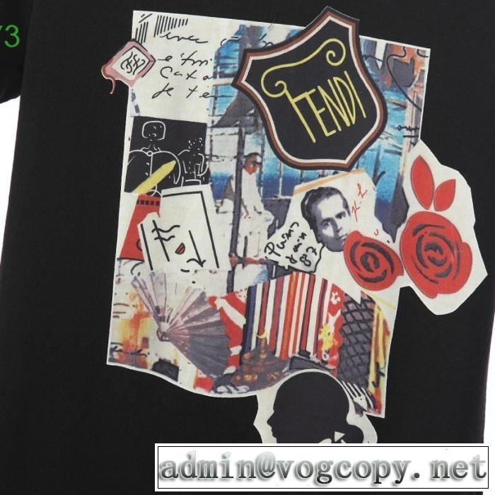 さわやか夏スタイル新品 半袖Tシャツ  フェンディ2019年春夏シーズンの人気  FENDI 2色可選 今シーズン注目のデザイン