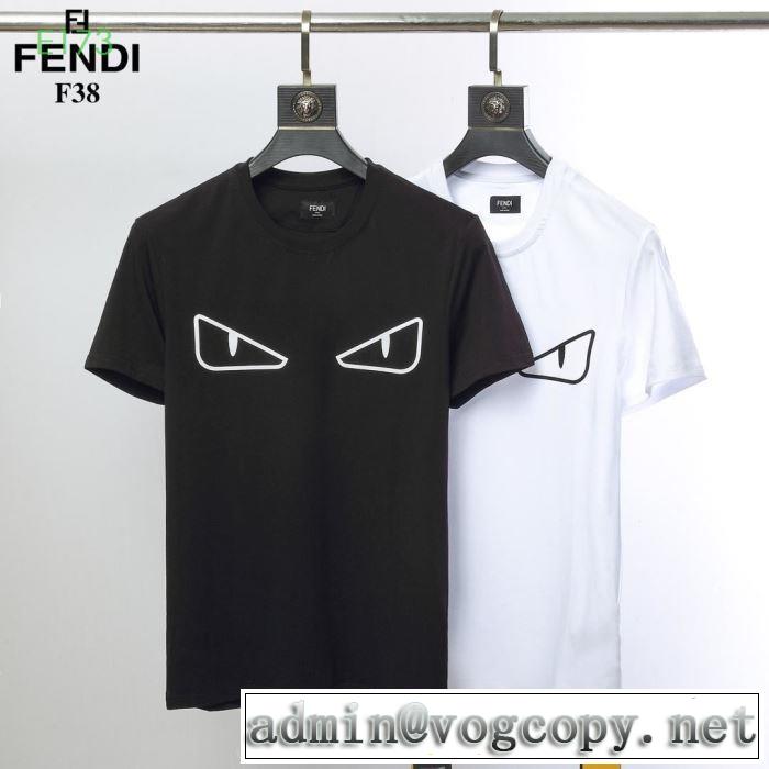 半袖Tシャツ  シンプルながら切れ味のいい フェンディ FENDI2019年春夏シーズンの人気 オシャレ上級者に 2色可選 