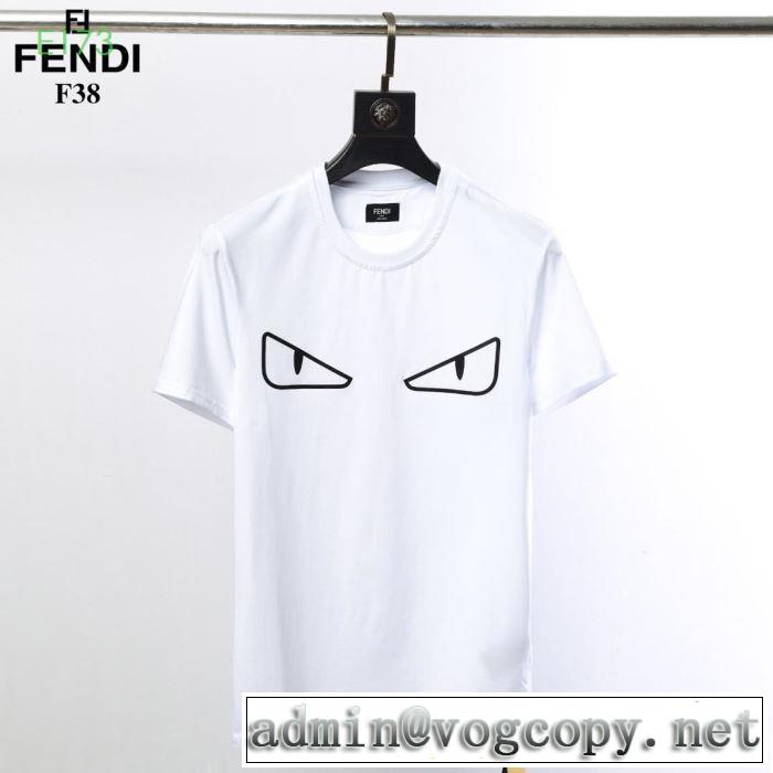 半袖Tシャツ  シンプルながら切れ味のいい フェンディ FENDI2019年春夏シーズンの人気 オシャレ上級者に 2色可選