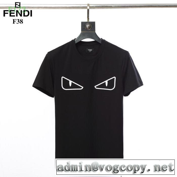半袖Tシャツ  シンプルながら切れ味のいい フェンディ FENDI2019年春夏シーズンの人気 オシャレ上級者に 2色可選