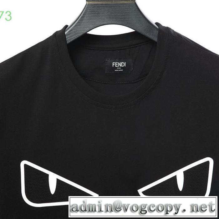 半袖Tシャツ  シンプルながら切れ味のいい フェンディ FENDI2019年春夏シーズンの人気 オシャレ上級者に 2色可選