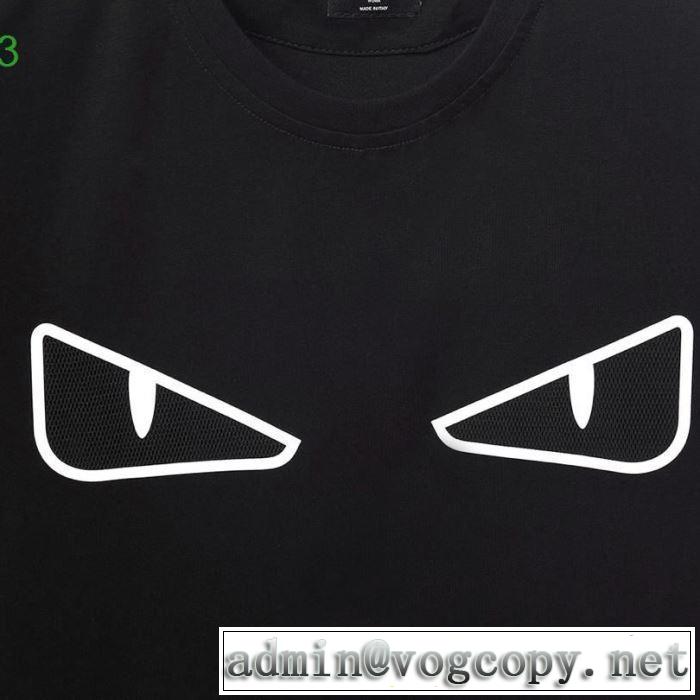 半袖Tシャツ  シンプルながら切れ味のいい フェンディ FENDI2019年春夏シーズンの人気 オシャレ上級者に 2色可選
