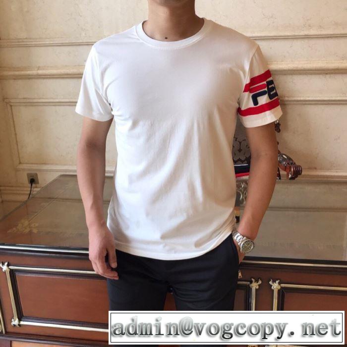 デザイン抜群のアイテム 半袖Tシャツ 夏に良く似合うちょっと新品 フェンディ FENDI ドレスアップ効果も抜群 2色可選 