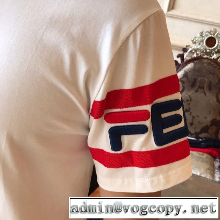 デザイン抜群のアイテム 半袖Tシャツ 夏に良く似合うちょっと新品 フェンディ FENDI ドレスアップ効果も抜群 2色可選