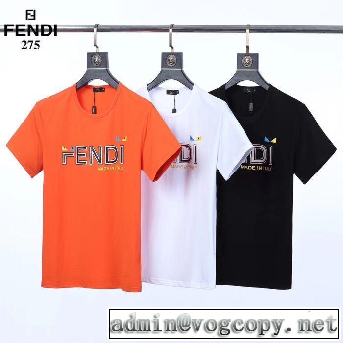 夏ファッションのおすすめ 半袖Tシャツ  フェンディ2019年夏の一押しファッションアイテム FENDI 3色可選 