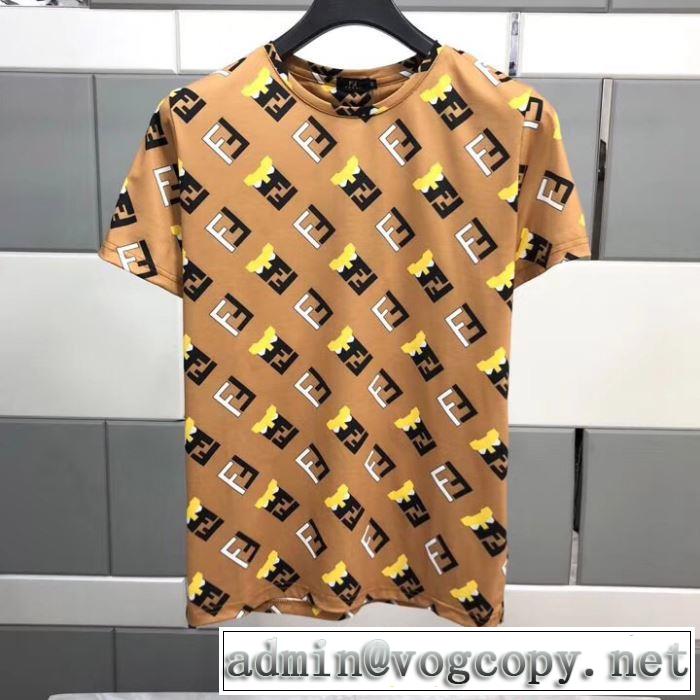 3色可選 夏の大人カジュアルスタイル 半袖Tシャツ  フェンディ FENDI  リラックススタイルが実現 2019年最新ファッション